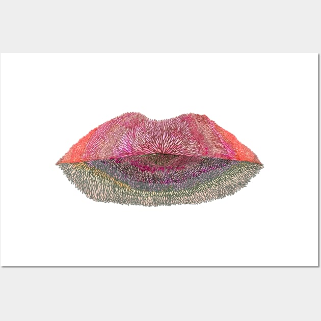 Floral Lips 2 Wall Art by mariacaballer